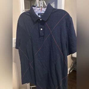 Tommy Hilfiger Blue and Red Polo Shirt